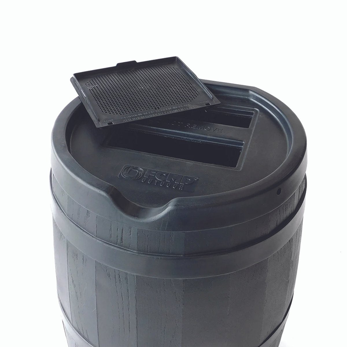 FCMP Outdoor Raincatcher 45 Gallon Water Barrel - Heavy Duty Rain Water Collection System for Garden, Lawn & Home Use
