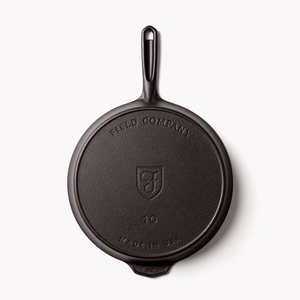 Premium No.10 Cast Iron Skillet - Pre-Seasoned 12 Inch Skillet Pan for Oven, Stovetop & Grill - Perfect for Searing, Frying, Baking & Camping Cookware