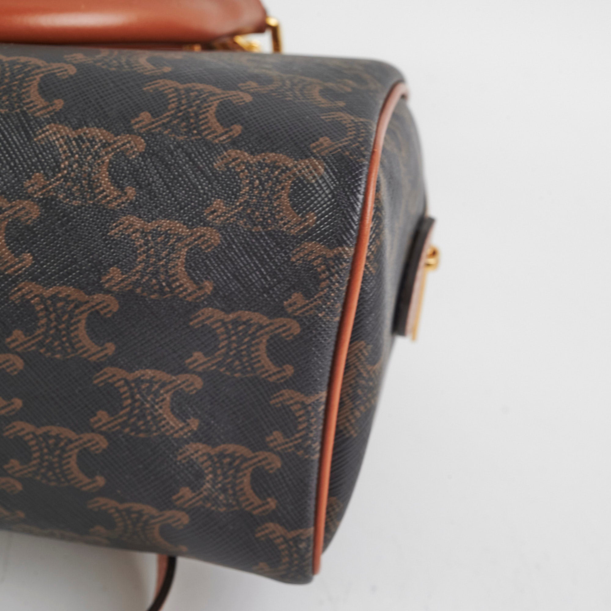 Celine Small Boston Triomphe Leather Bag - Luxury Crossbody Handbag for Women, Perfect for Work, Travel & Everyday Use
