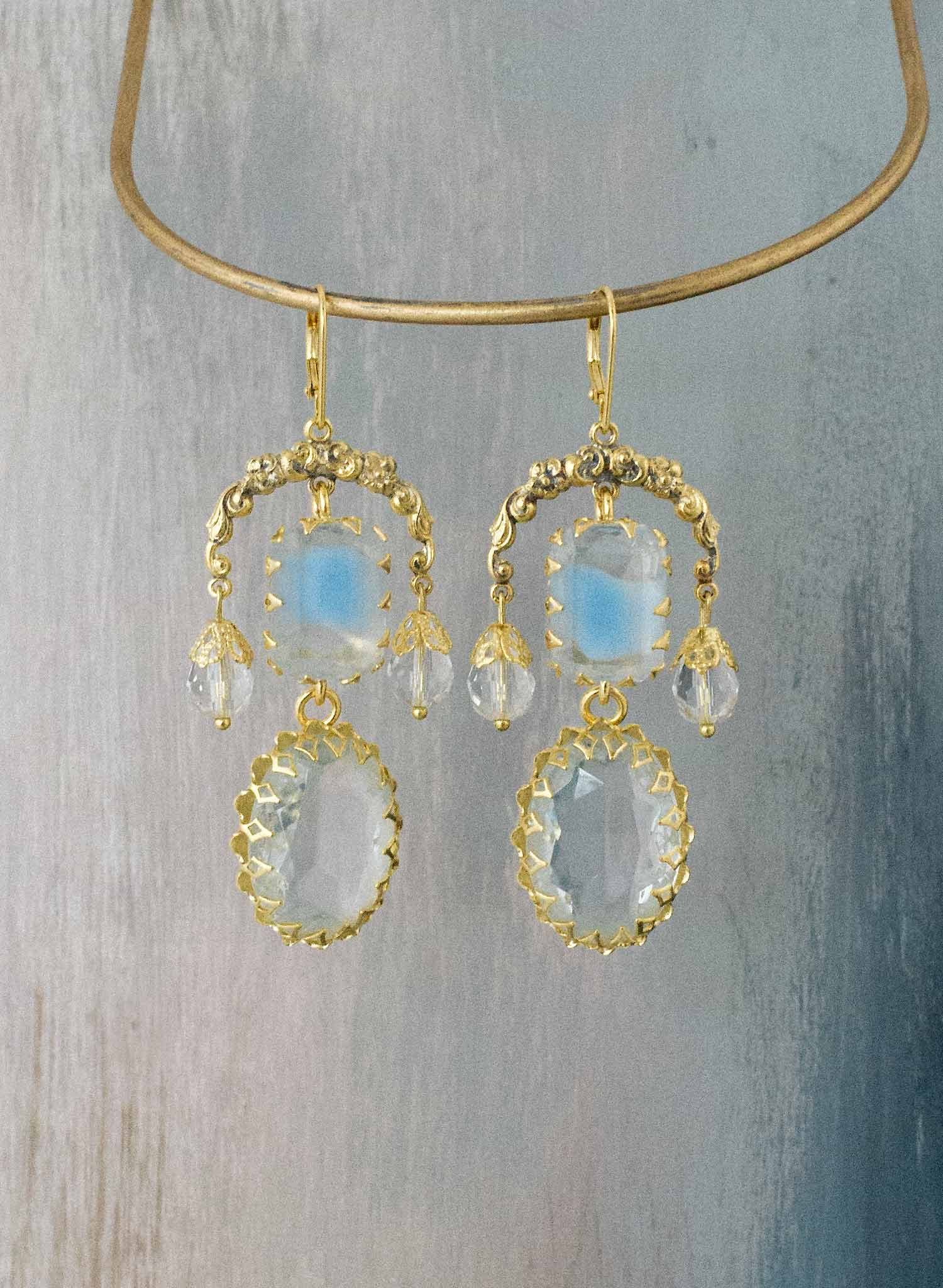 Elegant Goddess Chandelier Earrings - Style #9025 | Vintage Dangle Drop Earrings for Women | Perfect for Weddings, Parties & Evening Events