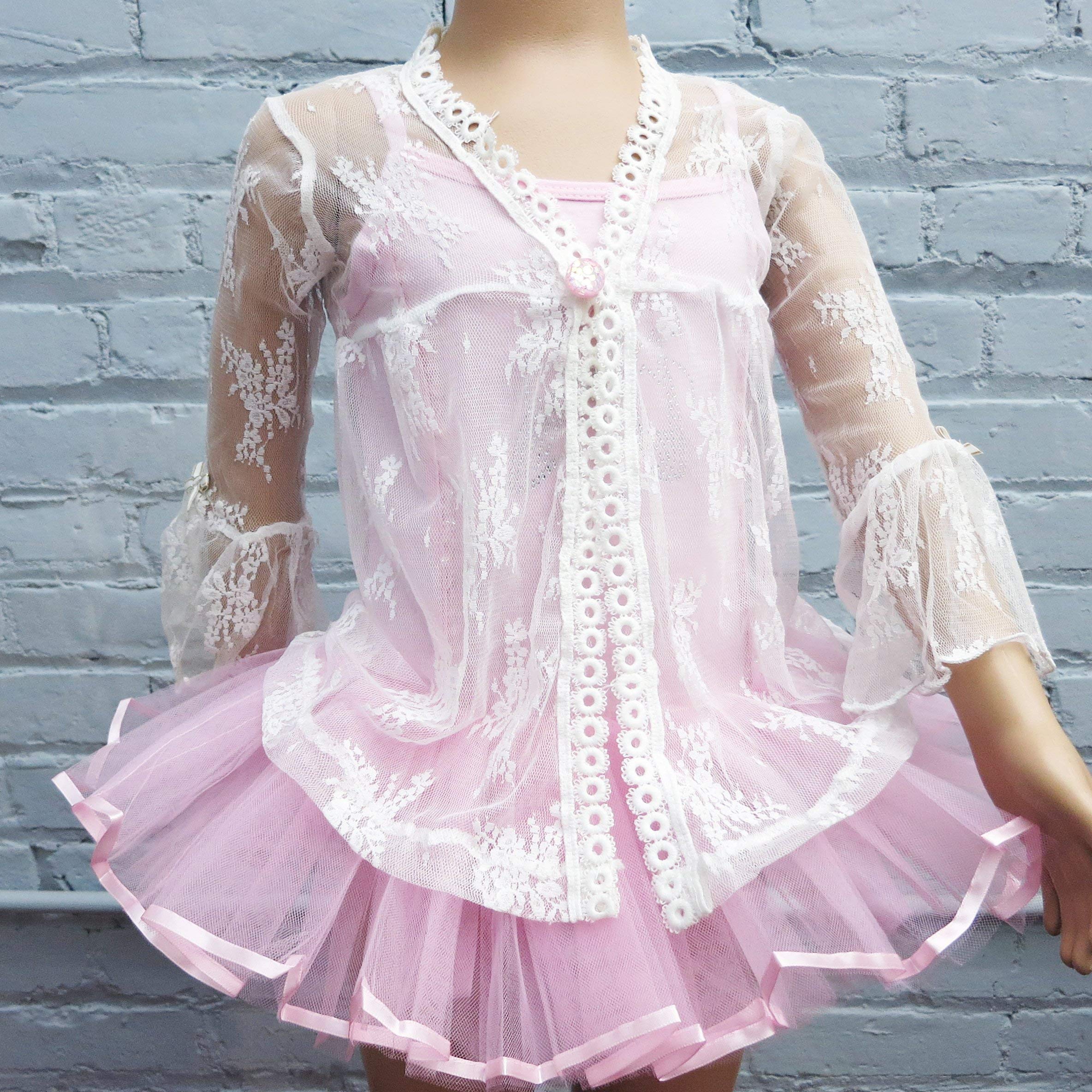 Elegant White Lace Wrap Top for Girls - Perfect for Parties, Photos & Special Occasions