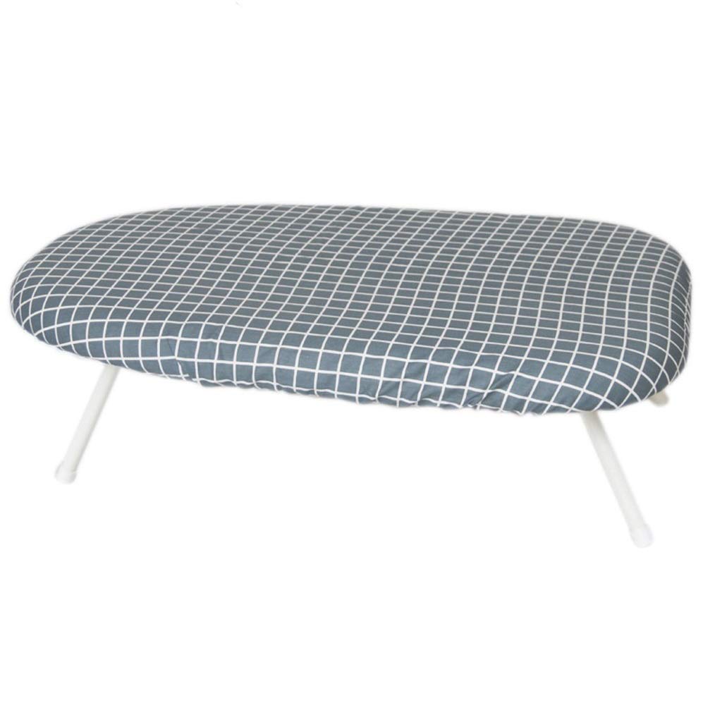 LUYIYI Foldable Steel Tube Ironing Board - Compact Mini Ironing Table for Desktop, Plastic Top, Gray - Perfect for Small Spaces, Travel & Home Use