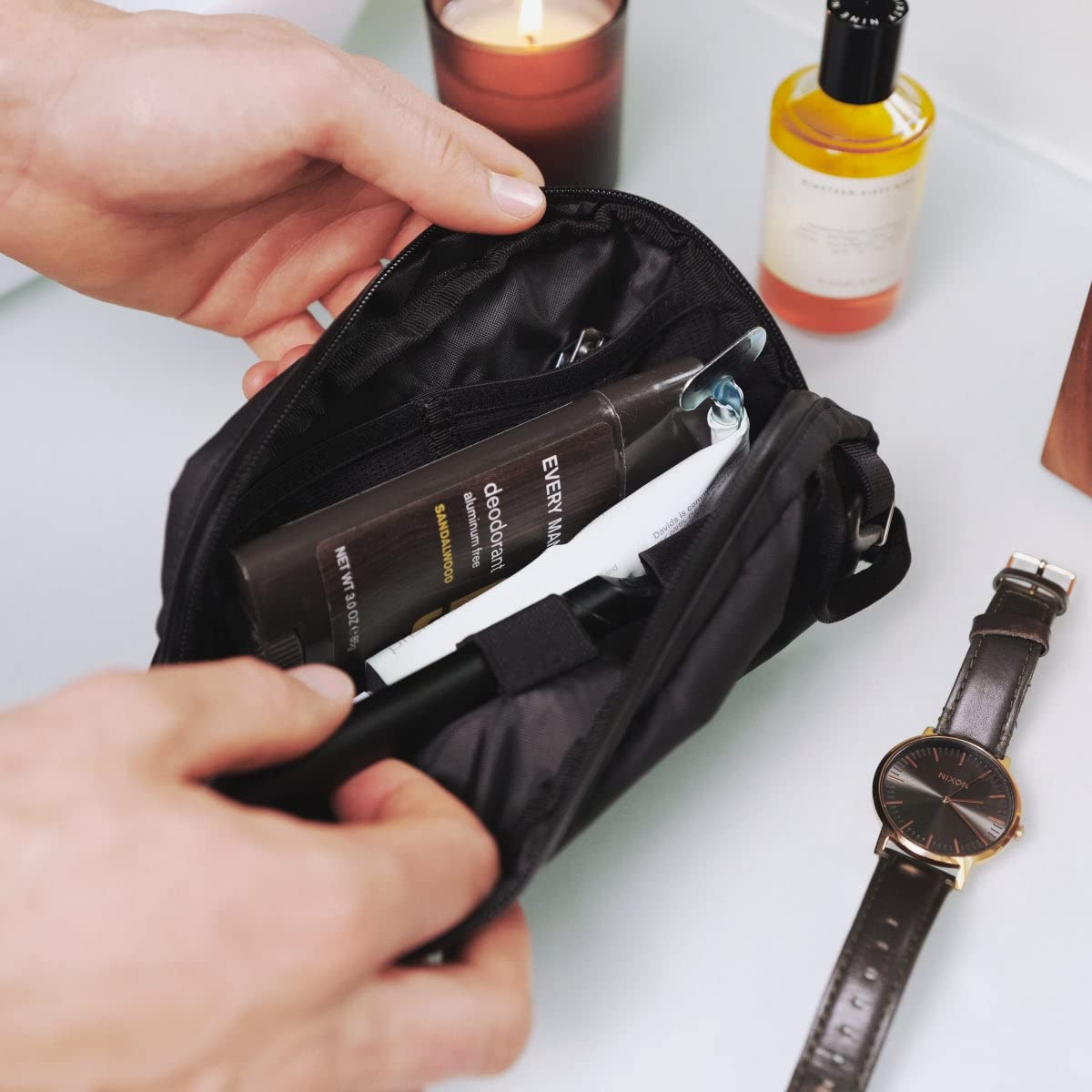 WANDRD Medium Toiletry Bag - Waterproof Makeup Organizer & Travel Essentials Bag for Women & Men | Perfect for Airplane Carry-On, Gym, Camping & Weekend Getaways
