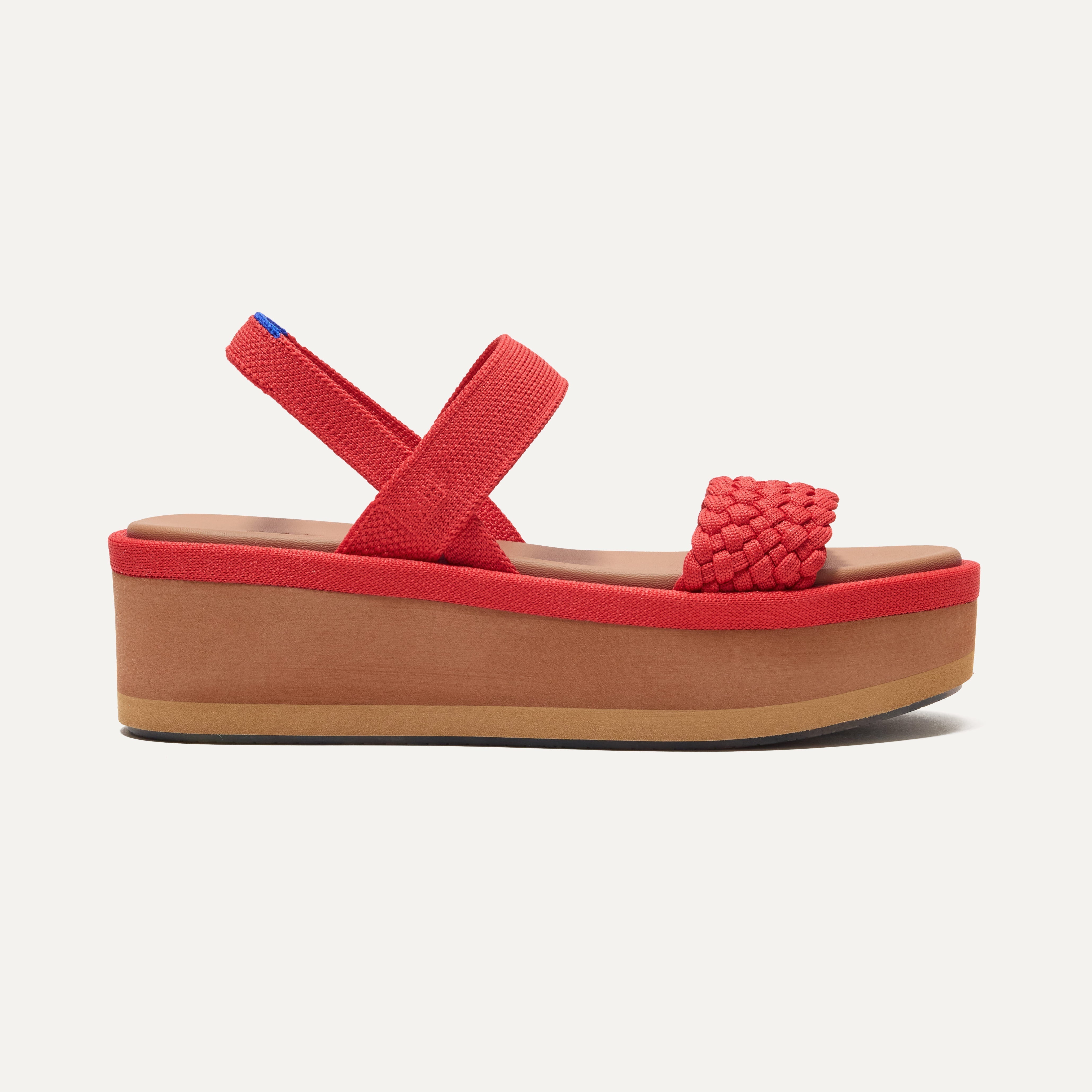 Lightweight Wedge Sandals for Women - Red Hot Woven Summer Shoes | Comfortable Beach Sandals for Walking, Vacation & Outdoor Activities