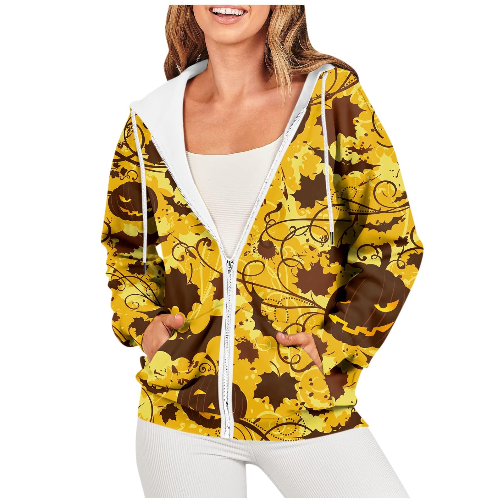 Women's Zip Up Hoodie - Sporty Athletic Jacket with Relaxed Fit, Long Sleeves & Pockets | Perfect for Gym, Running & Casual Wear