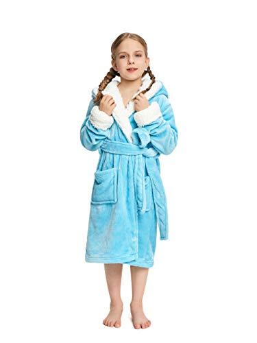 Soft & Cozy Princess Unicorn Bathrobe for Kids - Pink Fluffy Hooded Robe with Ears & Tail - Perfect for Bath Time, Spa Day & Dress-Up Play