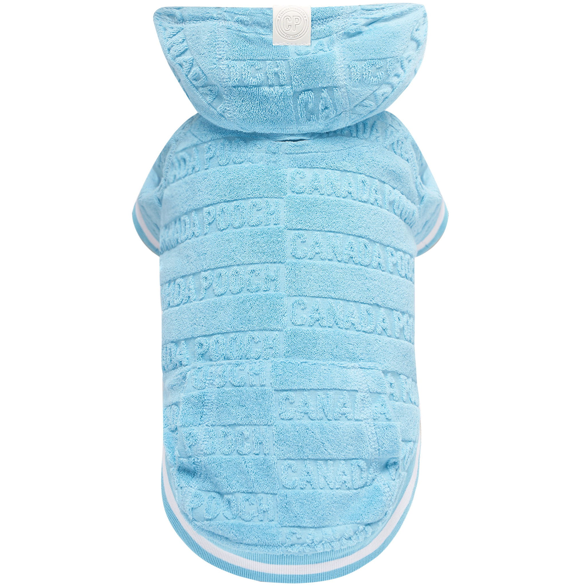 Canada Pooch Beach Bum Towel Hoodie for Dogs - Blue Dog Hooded Towel for Swimming, Bath & Outdoor Adventures - Quick Dry Pet Towel with Hood for Small Medium Large Dogs