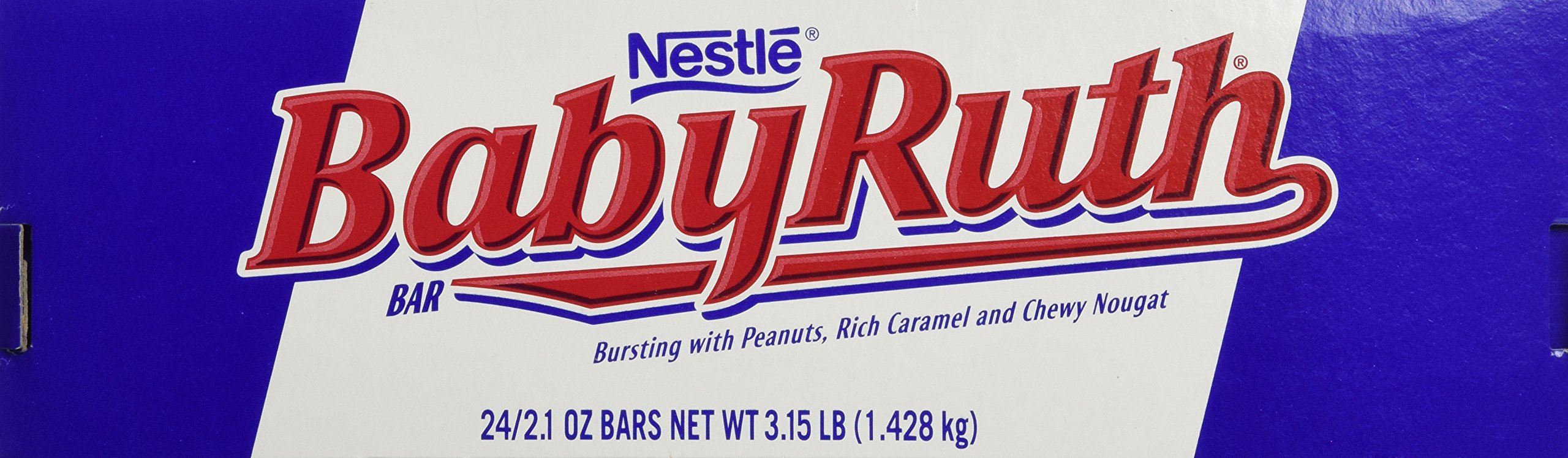 Baby Ruth Candy Bars 24-Pack (2.1oz) - Perfect for Halloween & Party Snacks