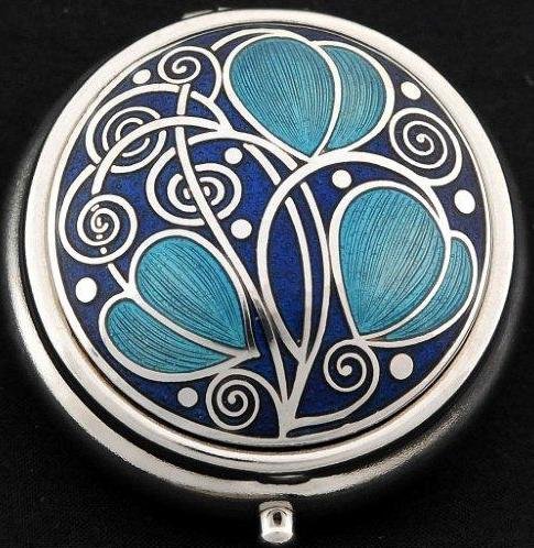 Celtic Swirls Design Purple Pill Organizer Box - Weekly Medication Storage for Travel, Home & Daily Use