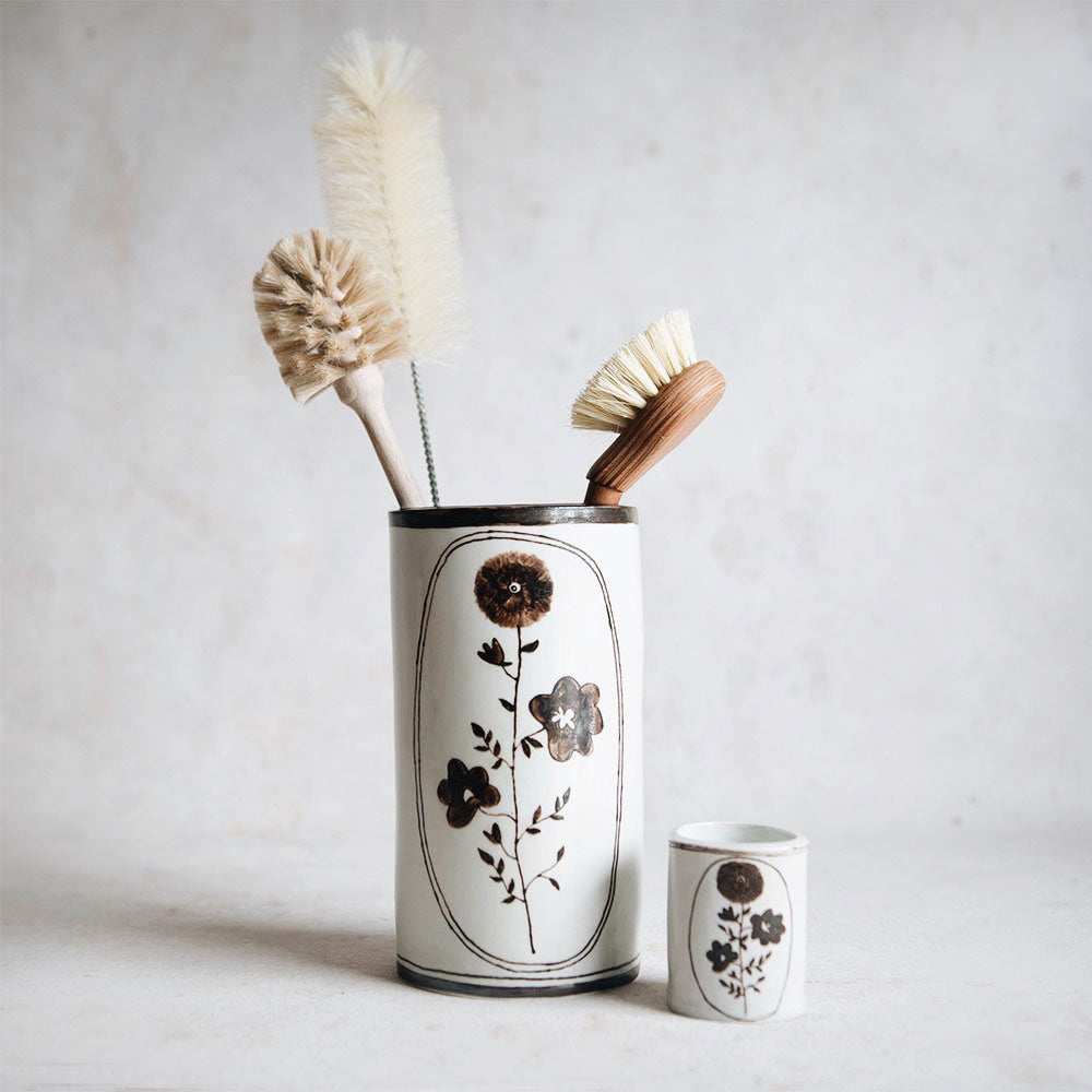 Hand Painted Porcelain Posy Vessel - Floral Decorative Vase for Home Decor, Wedding Centerpiece & Gift Idea - Perfect for Living Room, Dining Table & Special Occasions