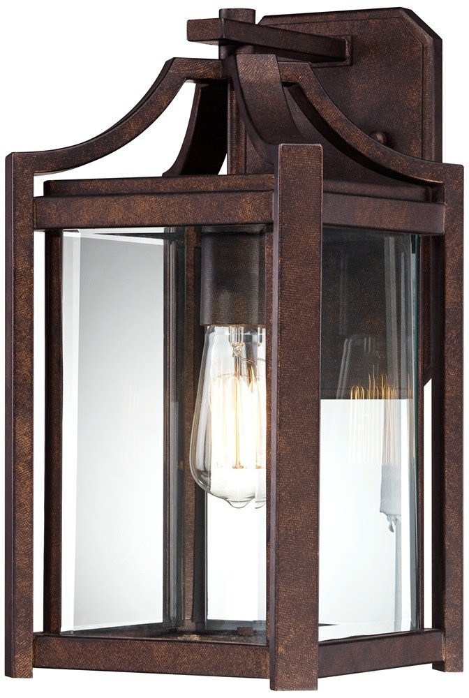 Franklin Iron Works Rockford Farmhouse Rustic Outdoor Wall Light Fixture - 16 1/4