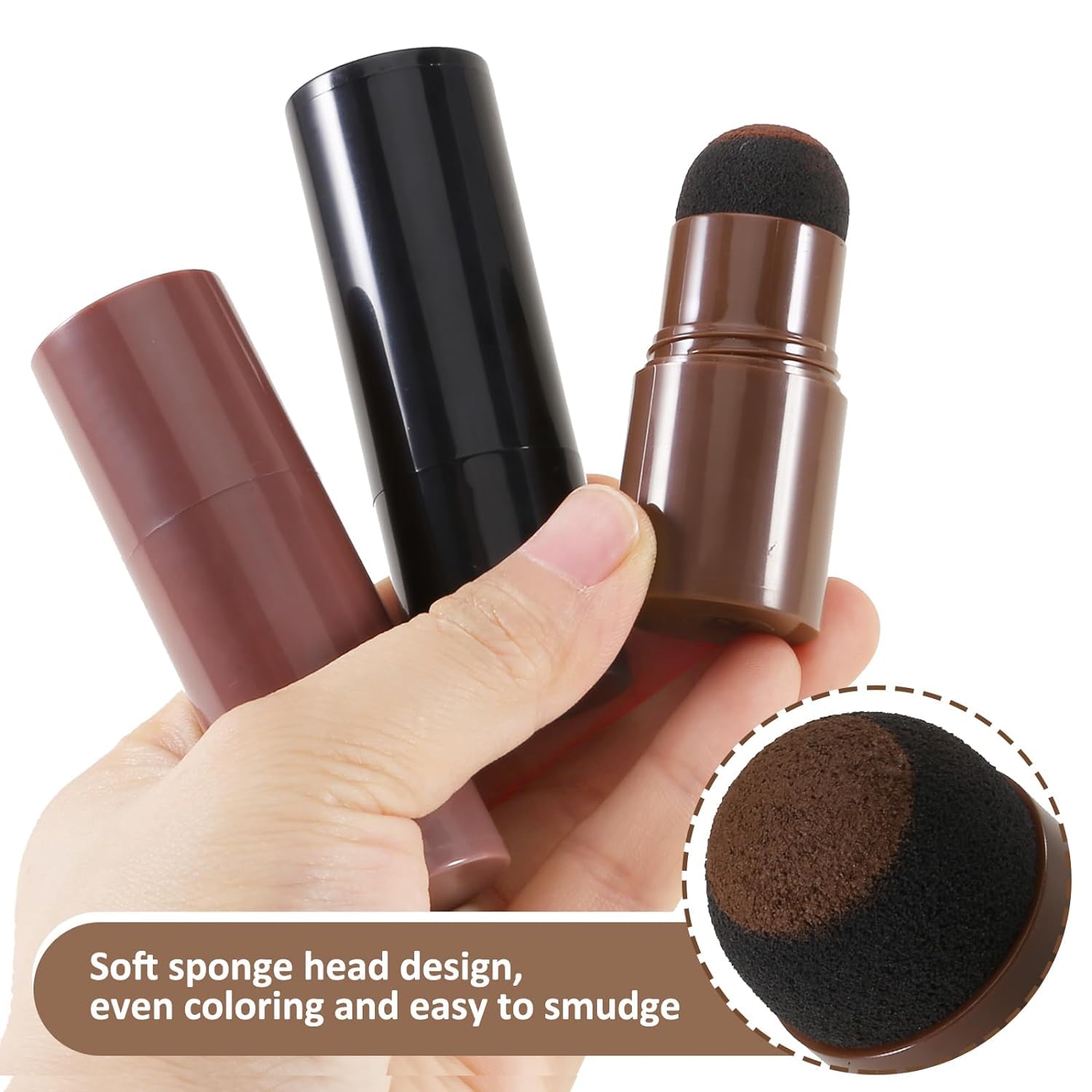PRIMIL Natural Hair Shadow Root Touch-Up - Quick Cover for Thinning Hair & Hair Loss Concealer (Black, 1 Count) - Instantly Conceals Roots & Gray Hair for Natural Look - Perfect for Daily Use, Travel & Emergency Hair Cover