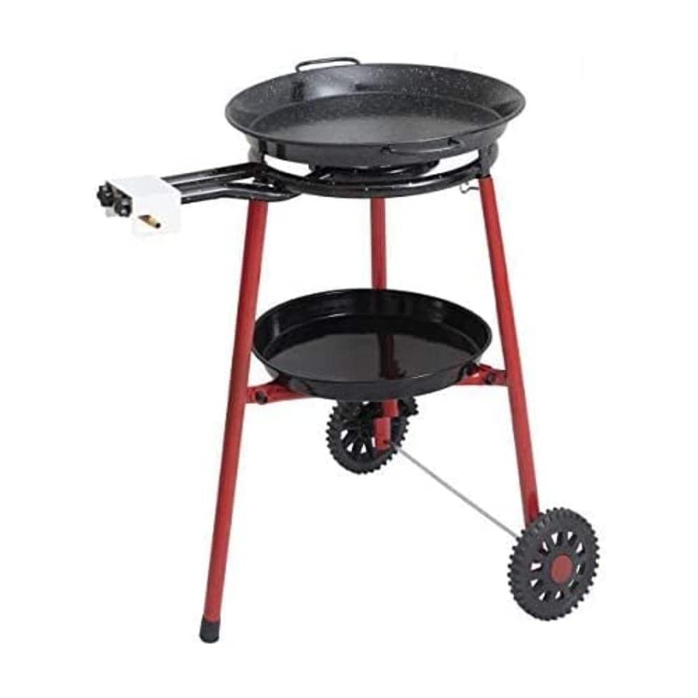 Premium Mabel Home Paella Pan Set with Burner & Stand - Complete Kit for 8, 14 & 20 Servings (18-Inch 14-Serving) - Perfect for Outdoor Cooking, Spanish Cuisine & Family Gatherings