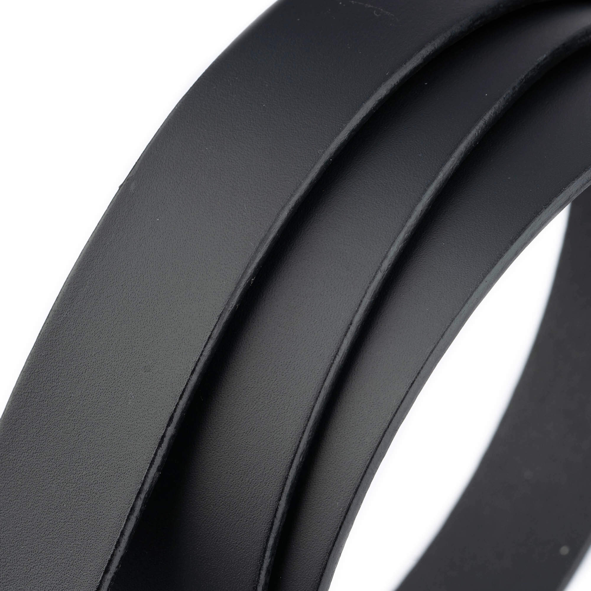 3.0 cm Black Full Grain Leather Belt Strap Replacement for Ferragamo Buckles - Durable & Stylish Men's Dress Belt for Business & Formal Occasions