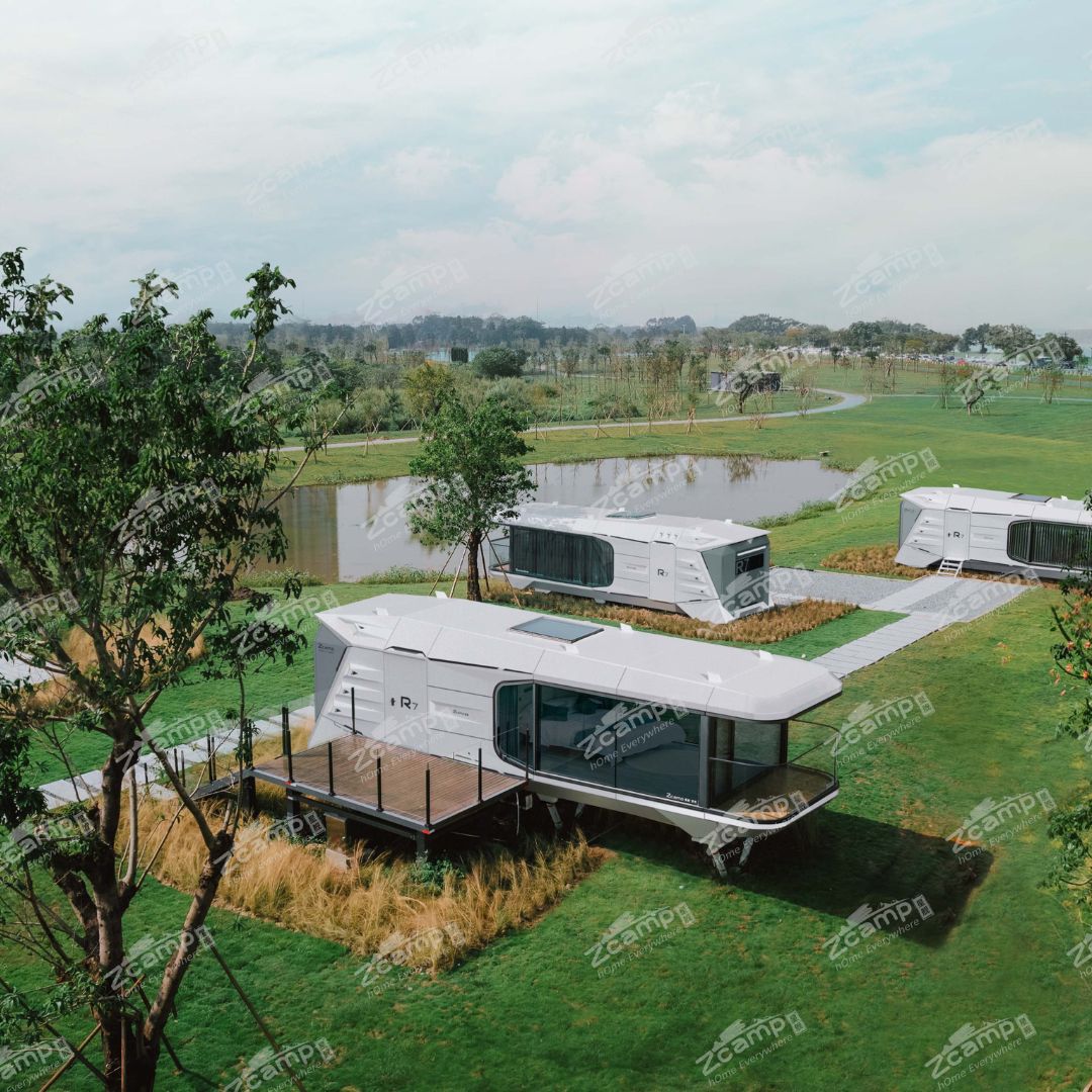 Zcamp R7 Prefabricated Modular Tiny House - Modern, Portable & Eco-Friendly Living Solution for Backyard, Vacation & Off-Grid Homes