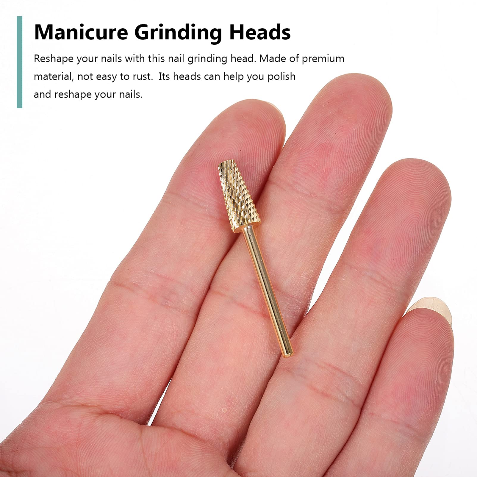 FRCOLOR Professional Metal Nail Drill Bits Set - Conical Nail Art Accessories for Gel Polish Removal, Manicure & Pedicure | Durable Nail Beauty Tools for Salon & Home Use