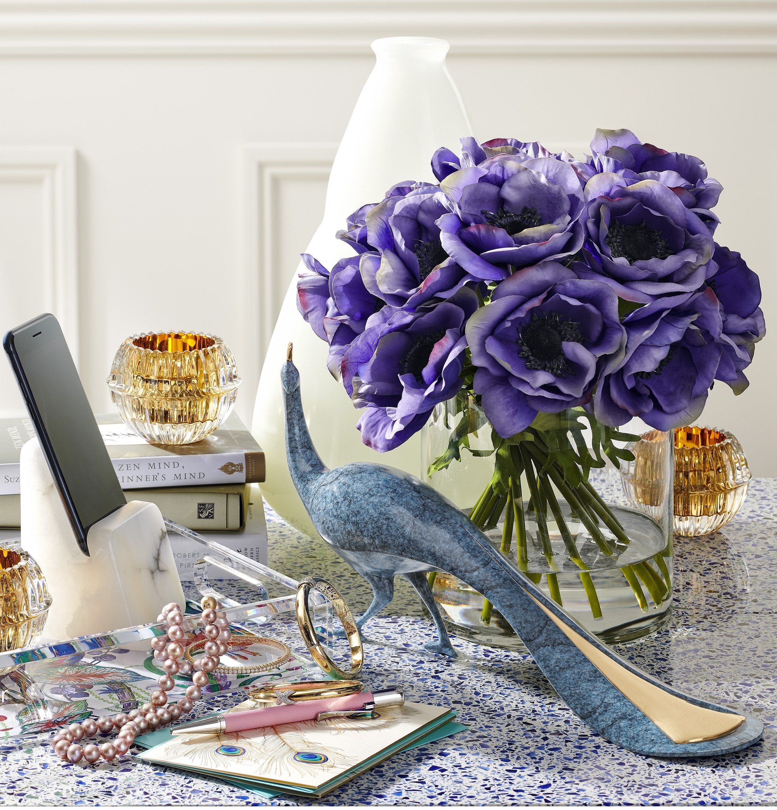 Periwinkle Poppies - Premium Artificial Silk Flowers for Home Decor, Wedding Centerpieces & Floral Arrangements | Perfect for DIY Crafts, Table Decorations & Gift Giving