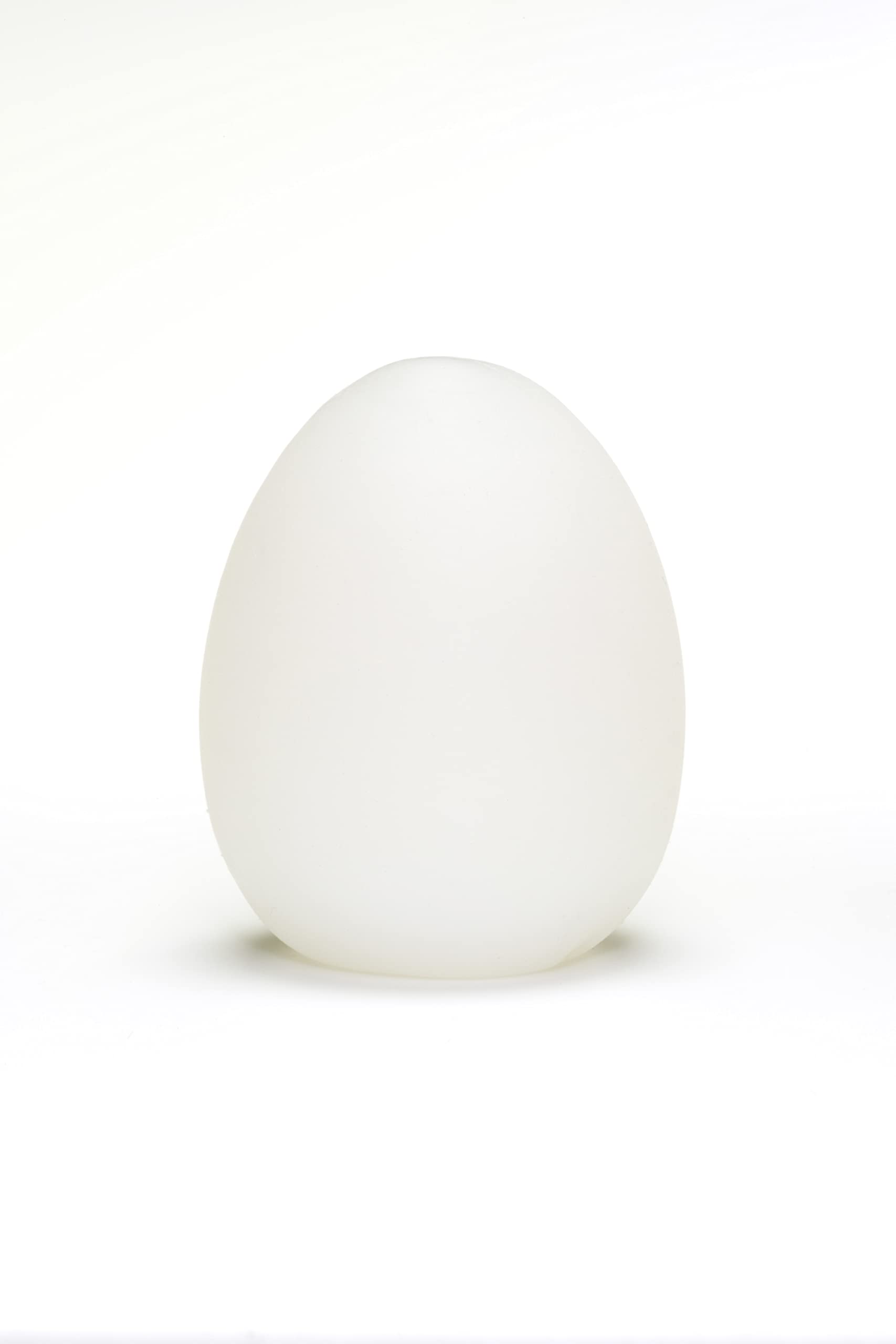 Tenga Easy Beat Egg Male Masturbator - Reusable Silicone Masturbation Toy for Men, Discreet Personal Pleasure Device (Thunder White) - Perfect for Solo Play, Travel & Discreet Storage