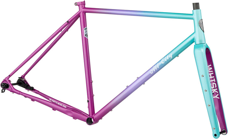 All City Cosmic Stallion Steel Frameset - 49cm 650b/700c Bike Frame | Mermaid Fade Color | Perfect for Gravel Riding, Urban Commuting & Adventure Cycling