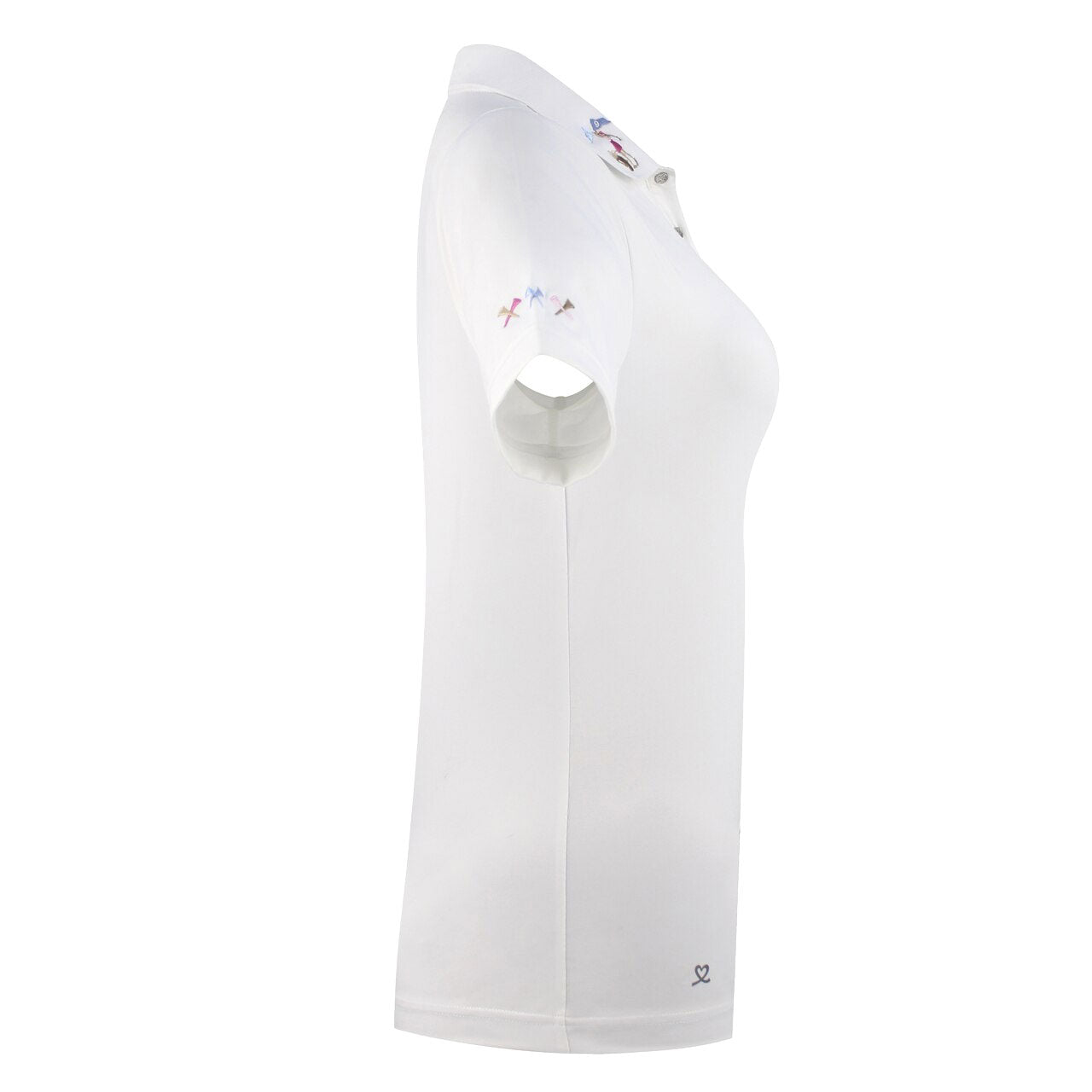 Selma White Women's Golf Polo Shirt - Breathable Moisture-Wicking Performance Top for Golf, Tennis & Outdoor Sports | Casual Athletic Wear for Women