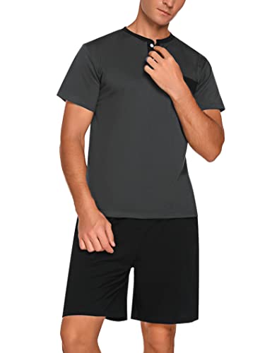 Dark Grey Solid Henley