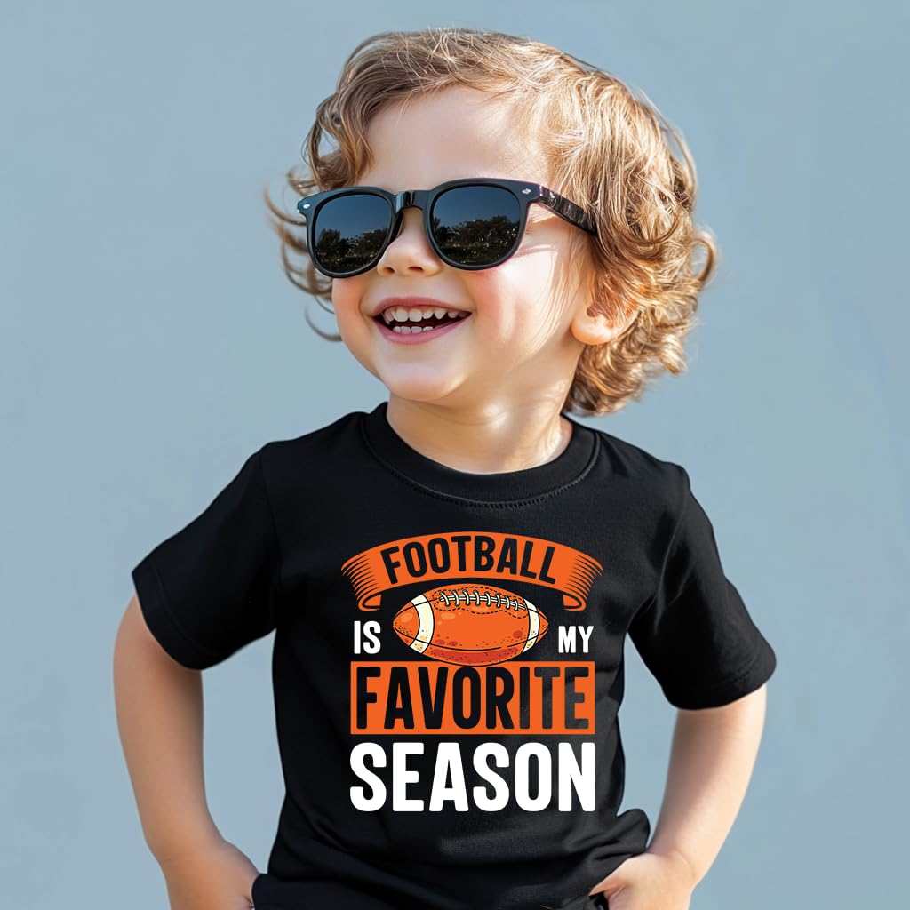 Game Day T-Shirts for Toddler Boys & Girls - Baseball & Football Themed Printed Tees (2-6T) - Perfect for Sports Events, Birthday Parties & Casual Wear