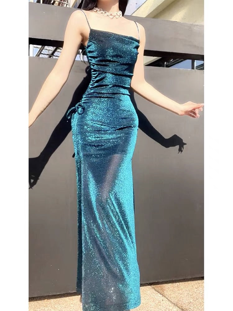 Elegant Green Sheath Long Prom Dress for Women - Formal Evening Gown for Parties, Homecoming & Special Occasions | Perfect for Prom Night, Wedding Guest & Black Tie Events