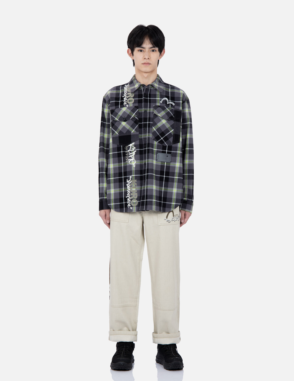 Men's Contrast Pockets Plaid Flannel Shirt - Soft & Warm Button-Up for Casual Wear, Outdoor Activities & Layering in Fall/Winter