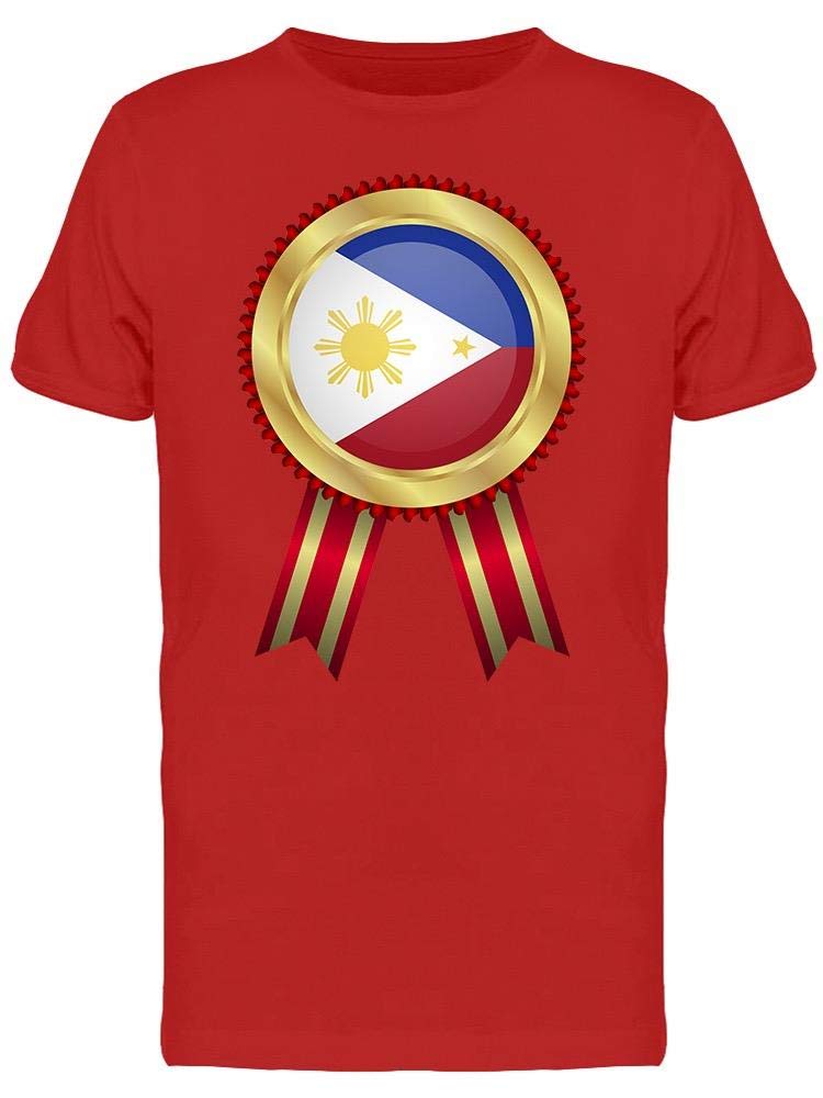 Red Ribbon and Philippines Graphic T-Shirt for Men - Casual Wear, Street Style, and Patriotic Outfits