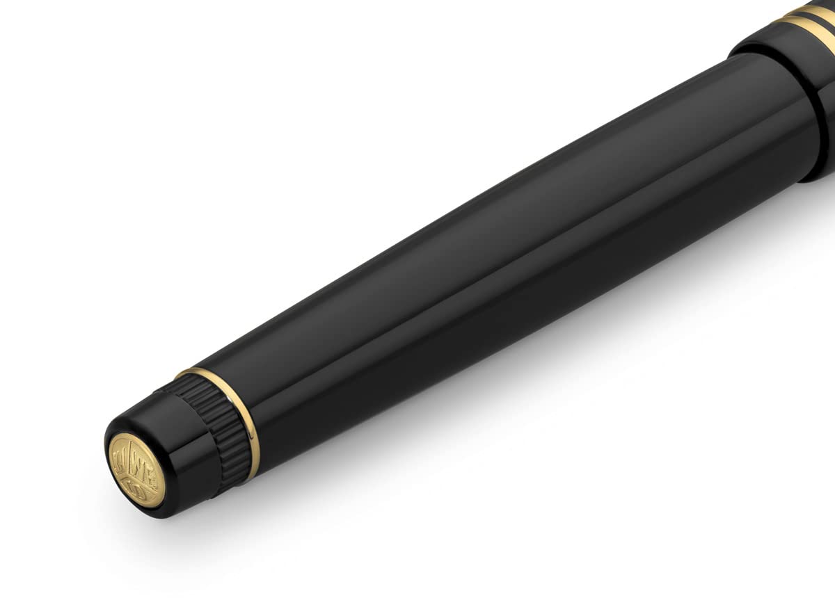 Kaweco DIA2 Gold Gel & Ballpoint Pen - Classic Design with 0.7mm Ceramic Ball Rollerball Refill - 16cm Nostalgic Acrylic Pen for Office, Journaling & Gift Giving