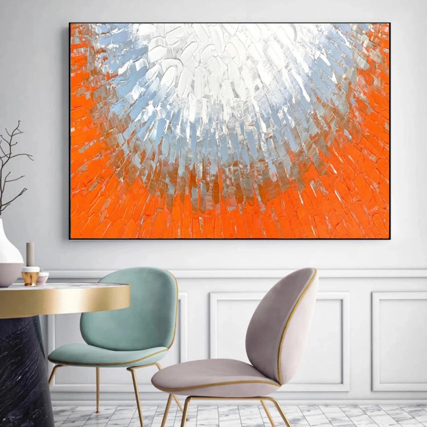 Abstract Painting #AB 310 - Modern Wall Art for Living Room, Bedroom & Office Decor | Large Canvas Artwork for Home & Commercial Spaces