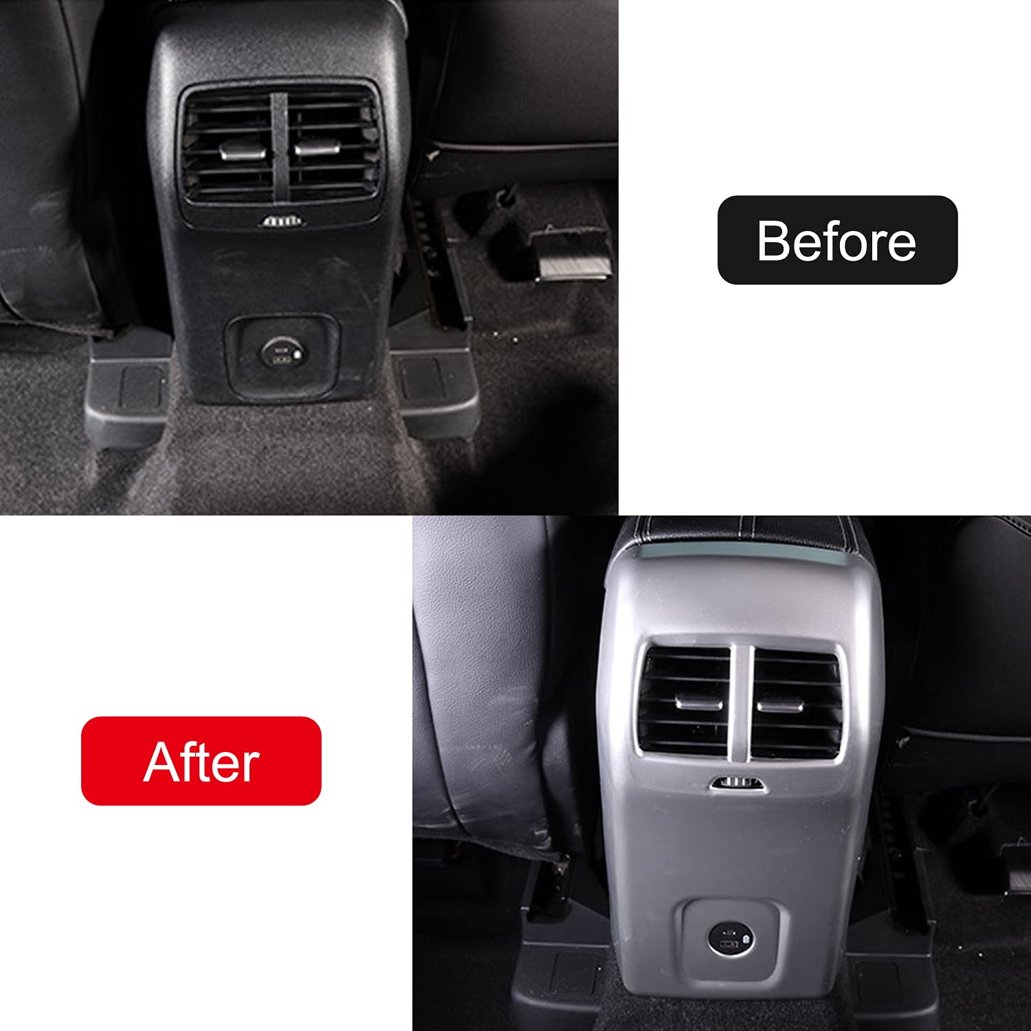 2021-2025 Ford Bronco Sport Interior Accessories - ABS Matte Armrest Console & A/C Vent Frame Cover Trim (Excludes Badlands & Outer Banks Models) | Durable Upgrade for Comfort & Style | Perfect for Road Trips & Daily Commuting