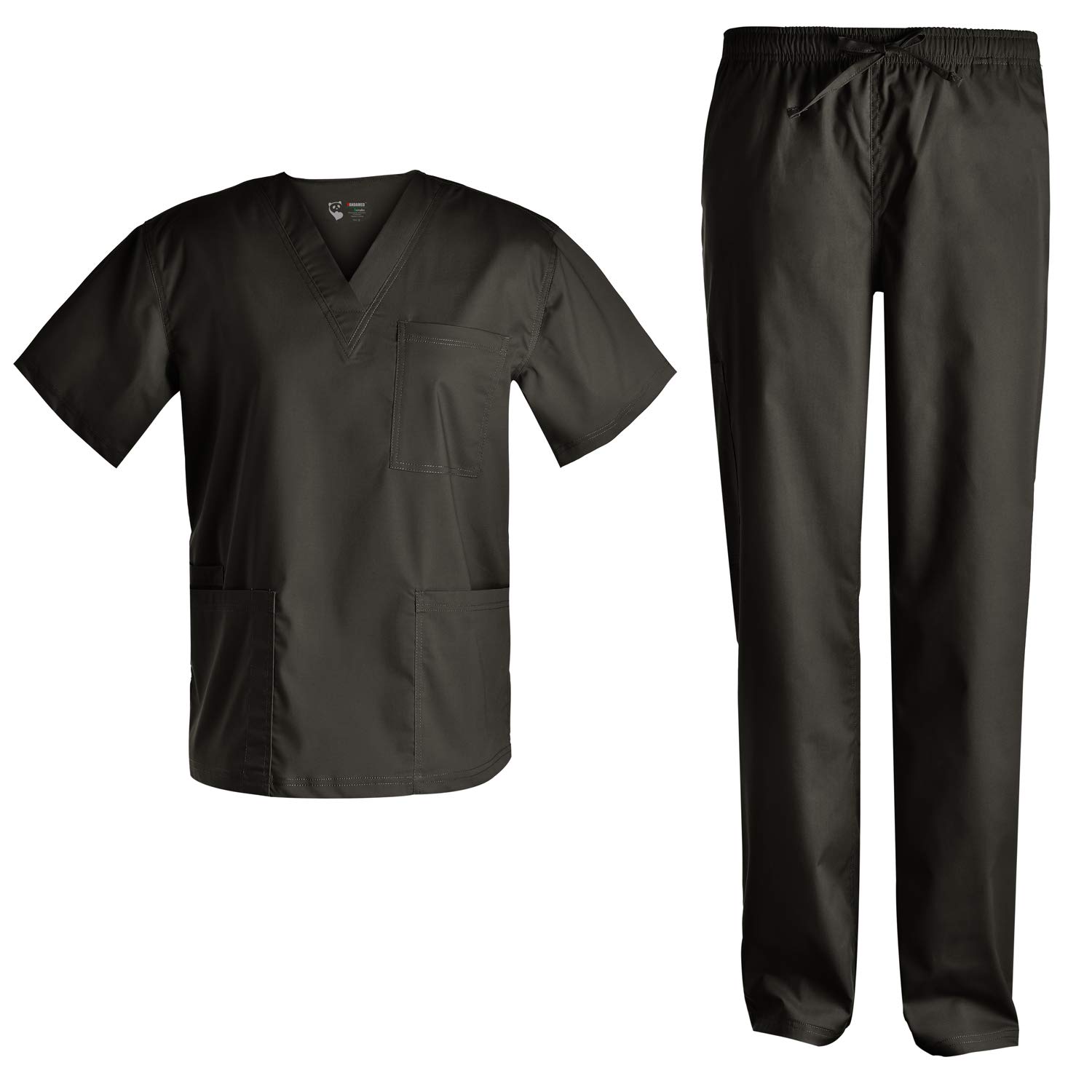 Plus Size Men's Stretch V-Neck Workwear Set - Comfortable Garden Work Top & Pants JY7301 for Outdoor Labor & Landscaping