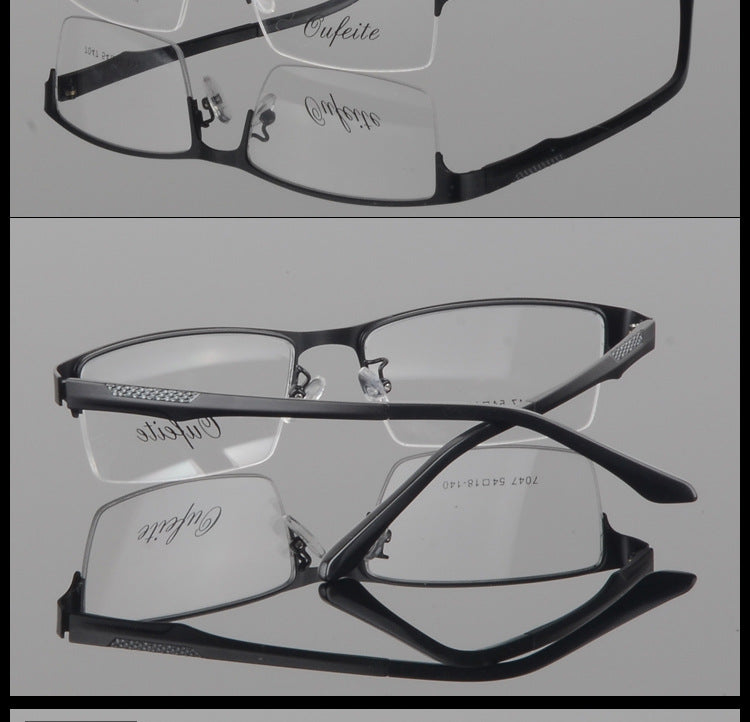 Bclear Men's Eyeglasses - Lightweight TR90 Alloy Semi-Rimless Frame S7047 | Durable & Stylish Eyewear for Work, Driving & Everyday Use
