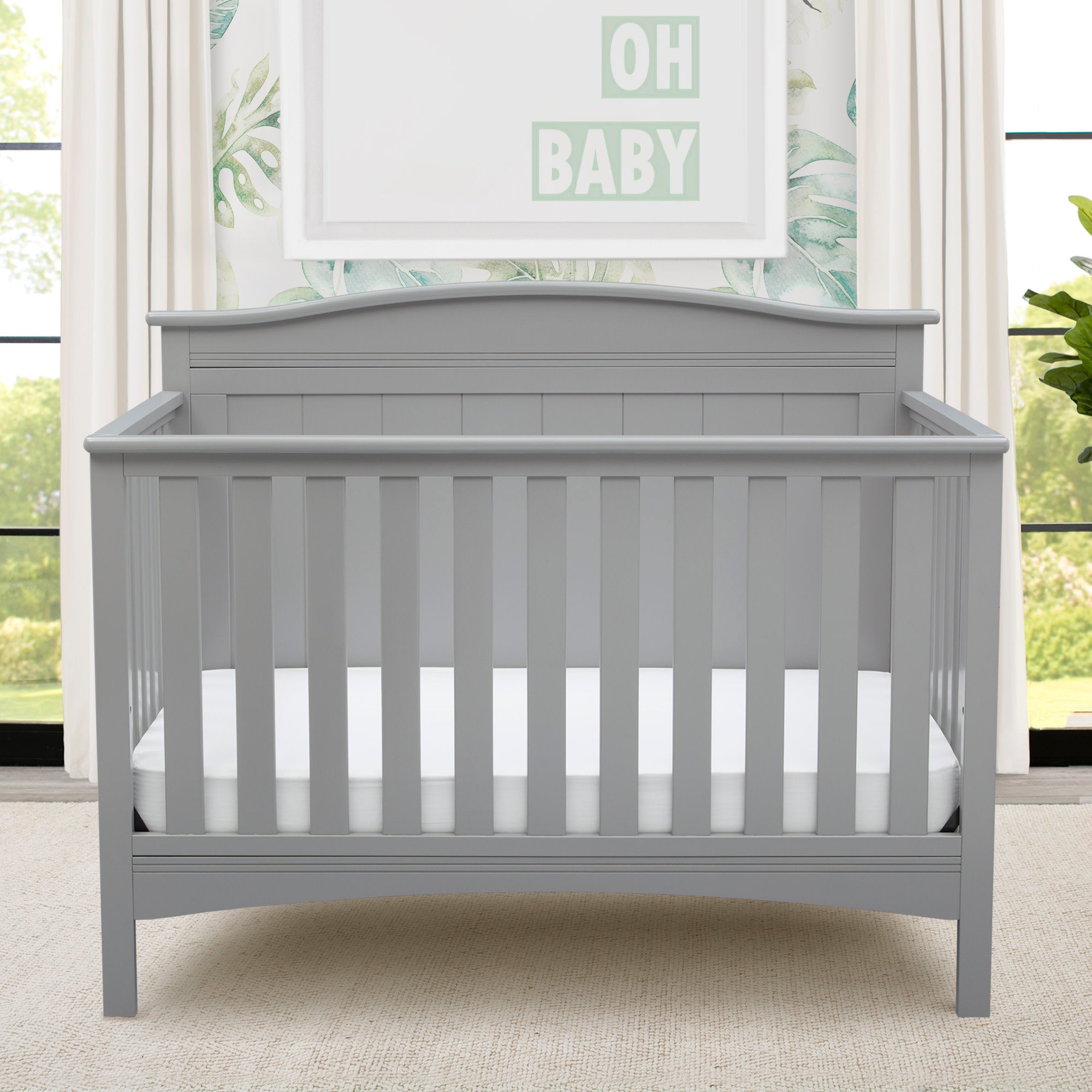 Bennett 4-in-1 Convertible Baby Crib - Toddler Bed, Daybed & Full-Size Bed | Safe Nursery Furniture for Newborns & Kids | Perfect for Baby Rooms & Daycare Centers