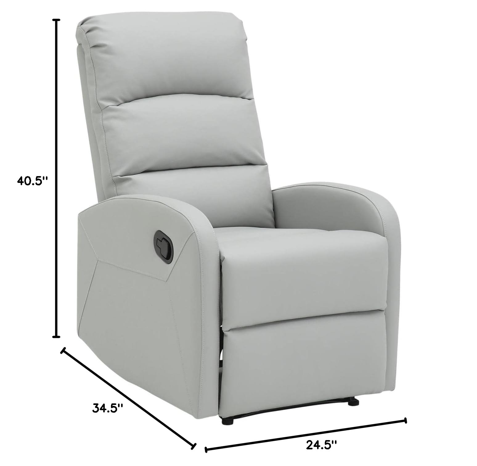 LumiSource Dormi Recliner Chair - Modern Accent Armchair for Living Room & Bedroom - Ergonomic Lounge Chair with Comfortable Cushions - Perfect for Relaxing, Reading, or Napping