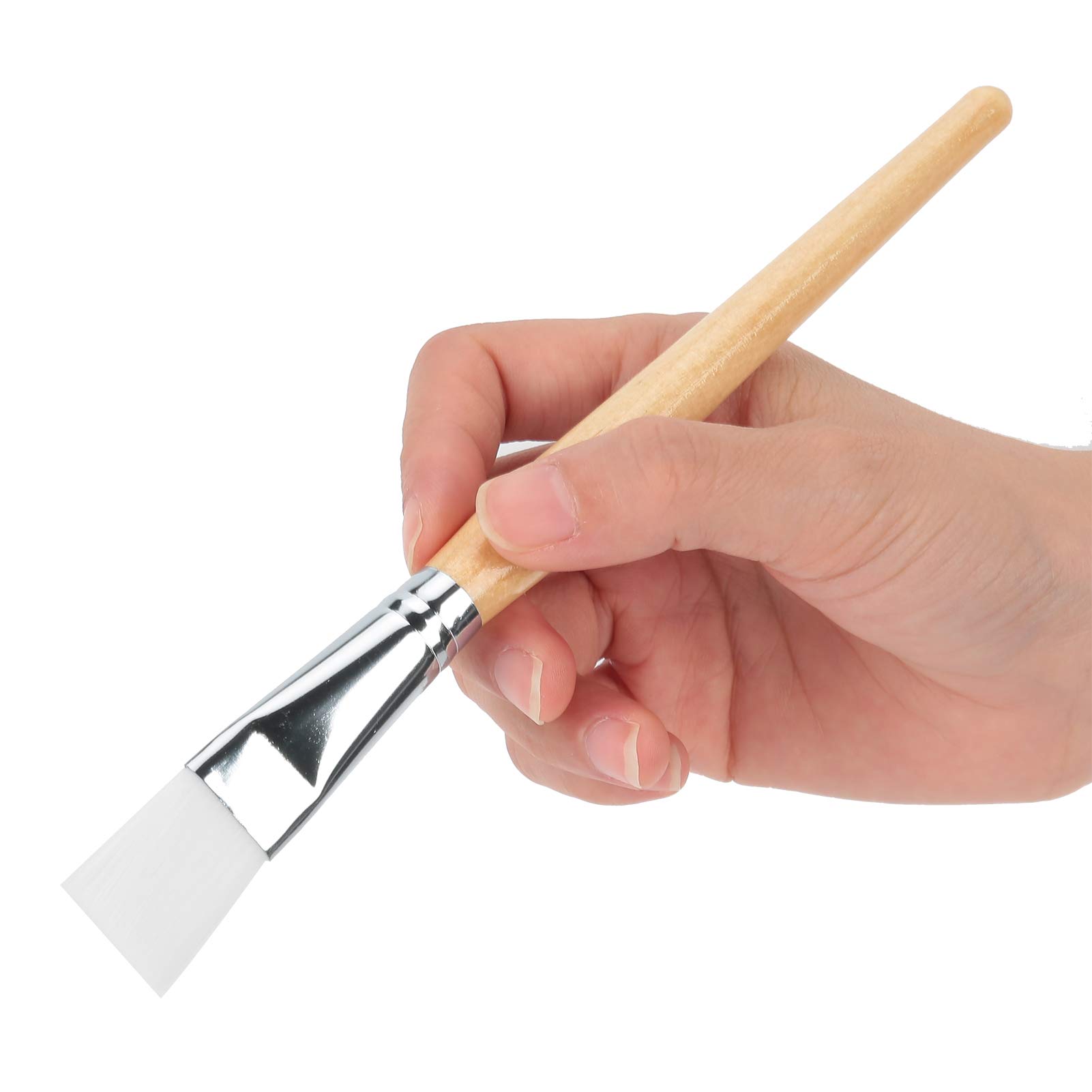 Wooden Face Mask Brush - Soft Bristle Clay & Mud Applicator for DIY Skincare - Bulk Pack of 20 with Ergonomic Wooden Handle - Perfect for Spa, Facial Treatments & At-Home Beauty Routines