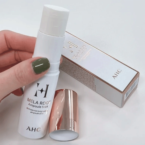 AHC H Mela Root Ampoule Stick 10g - Brightening & Hydrating Facial Serum for Dark Spots & Dull Skin | Perfect for Daily Skincare Routine & Travel