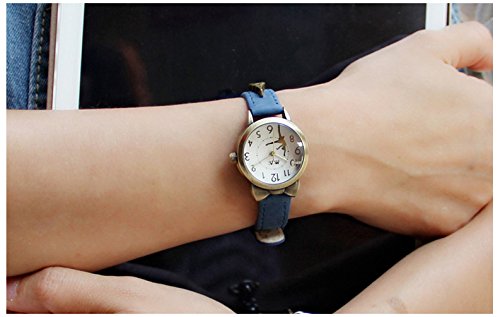 DREAMING Q&P Soft Leather Strap Girls Quartz Watch - Cute Bowknot Case for Women & Teen Students | Perfect for School, Daily Wear & Fashion Accessories