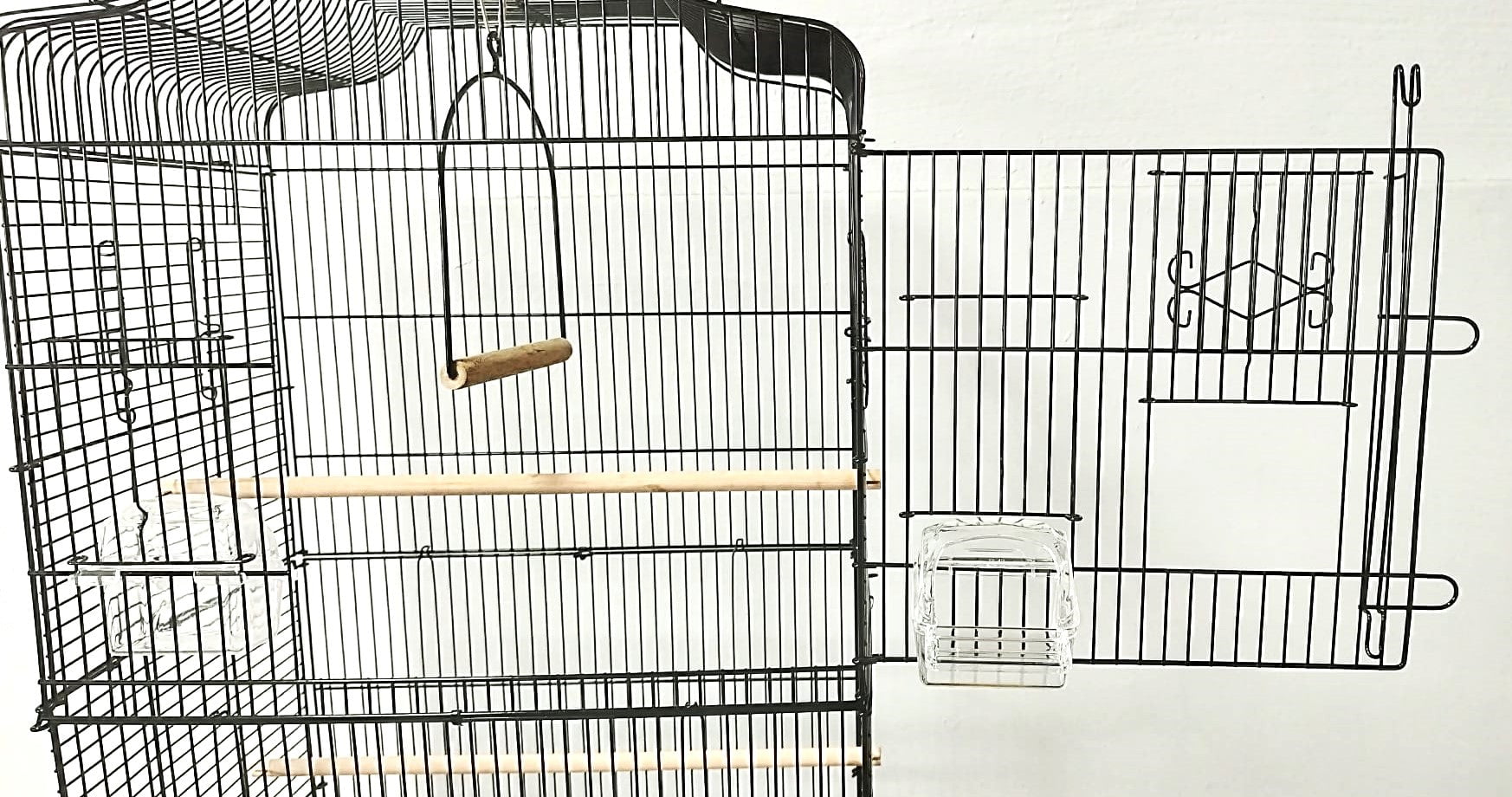 DAYANG 614 Large Black Bird Cage 47x36x92cm - Spacious Aviary for Parrots, Cockatiels & Finches - Perfect for Home, Garden or Pet Store Display