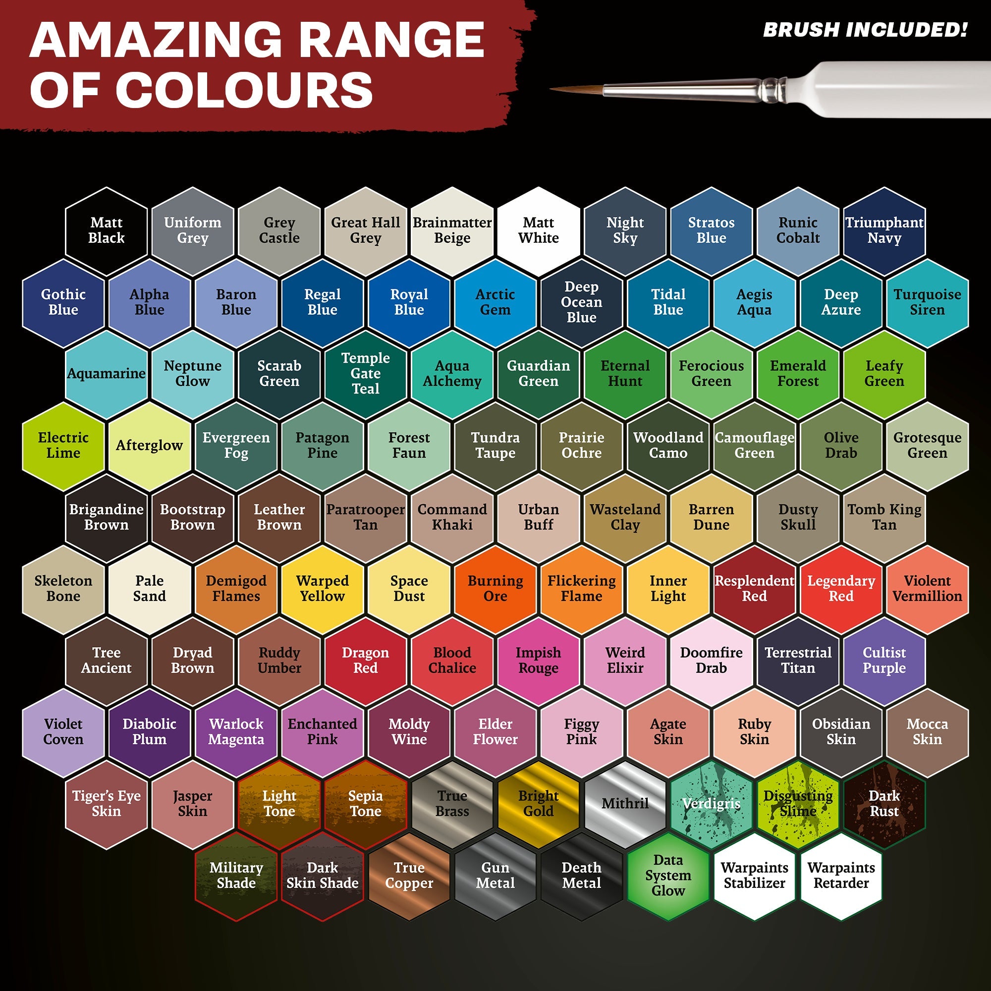 Warpaints Fanatic: Premium Wargamers Paint Set Combo for Miniature Tabletop Gaming - Perfect for Warhammer, D&D, and Model Painting