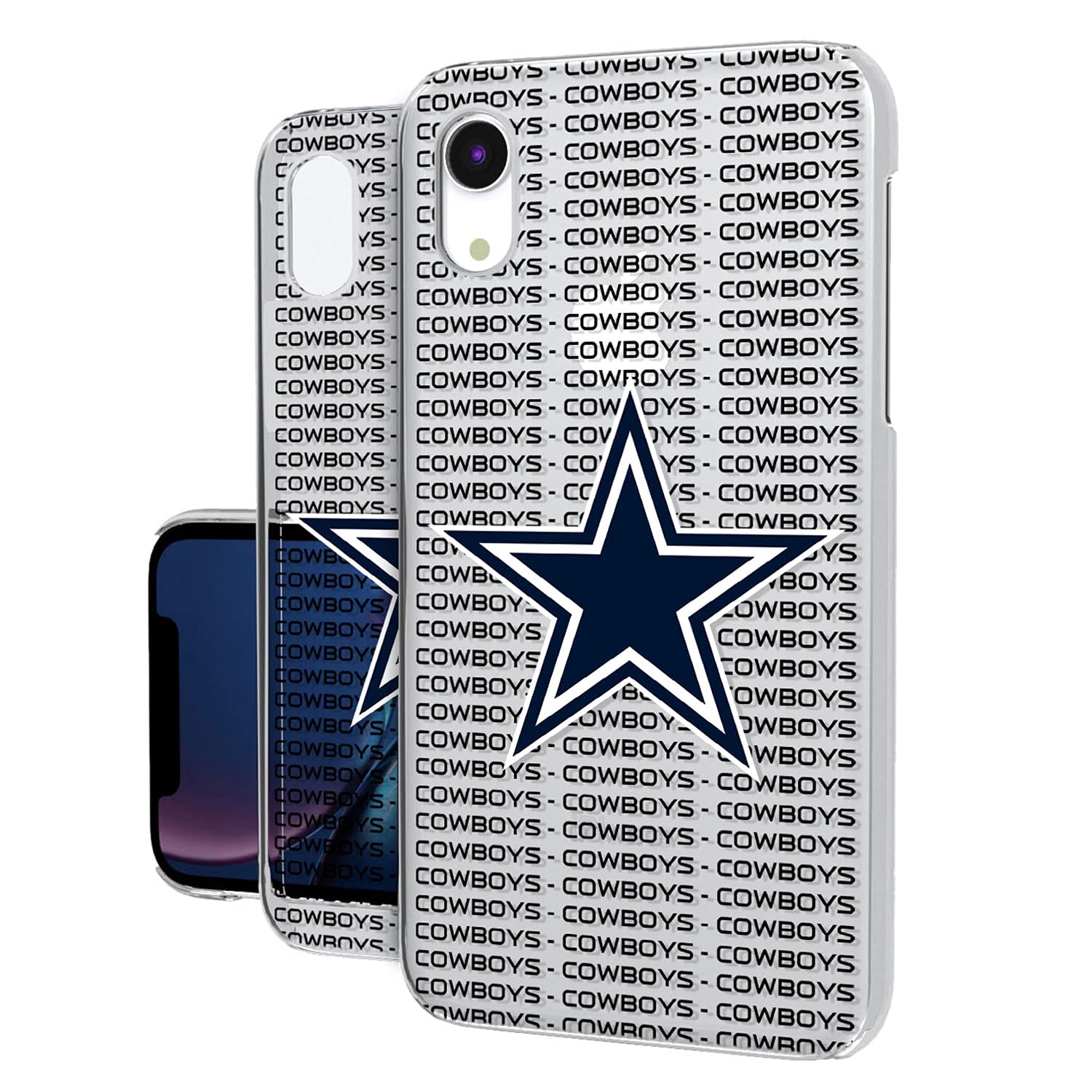 NFL iPhone Clear Case with Strategic Printing - Durable Text Backdrop Design for Football Fans | Perfect for Game Day & Team Spirit