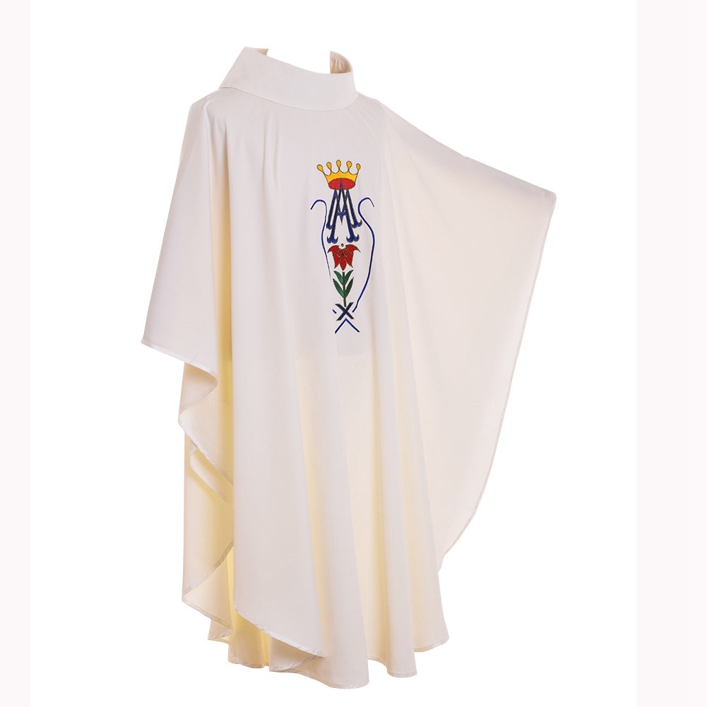 BLESSUME Embroidered Priest Vestments for Catholic Church Mass