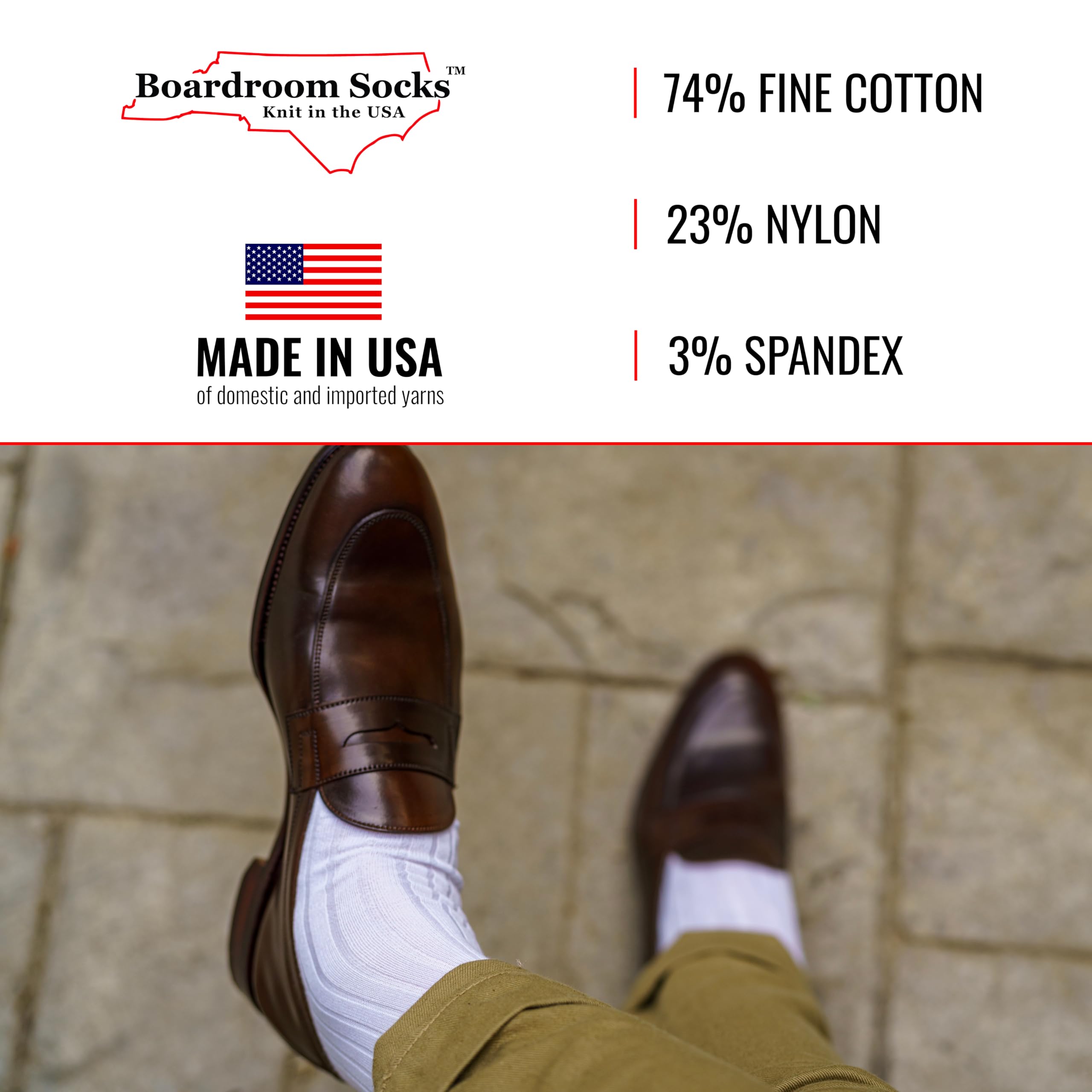 Premium Cotton Dress Socks for Men - Breathable & Comfortable Business Socks - Classic Mid-Calf Formal Socks by Boardroom Socks - Perfect for Office, Weddings & Professional Occasions