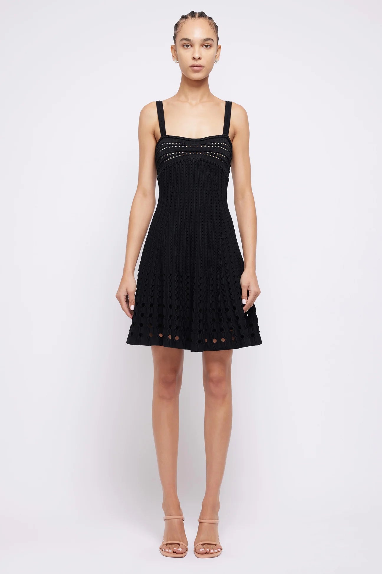 Franklin Mini Dress for Women - Elegant Black Bodycon Dress for Night Out, Party, or Date Night | Slim Fit Short Sleeve Cocktail Dress