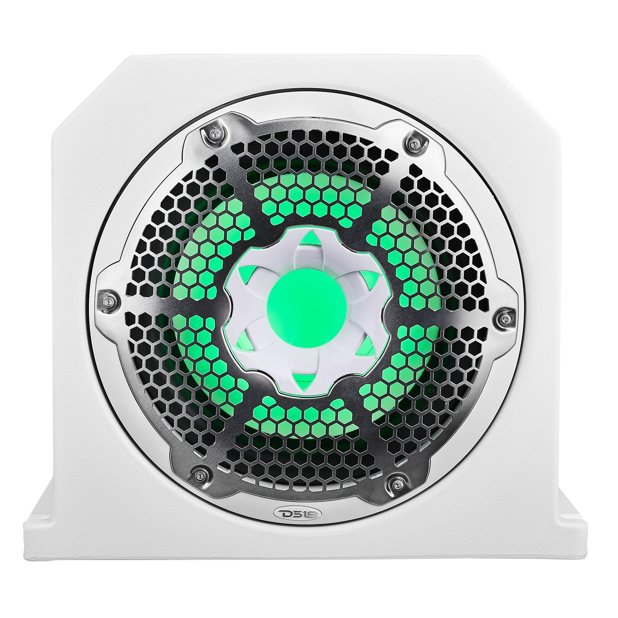 Dual 10 Inch Marine Subwoofer Enclosure with 10 Inch Passive Radiator & RGB LED Lights - 350W RMS 4 Ohm (Includes NXL 10SUB) - Perfect for Boats, Yachts & Outdoor Audio Systems