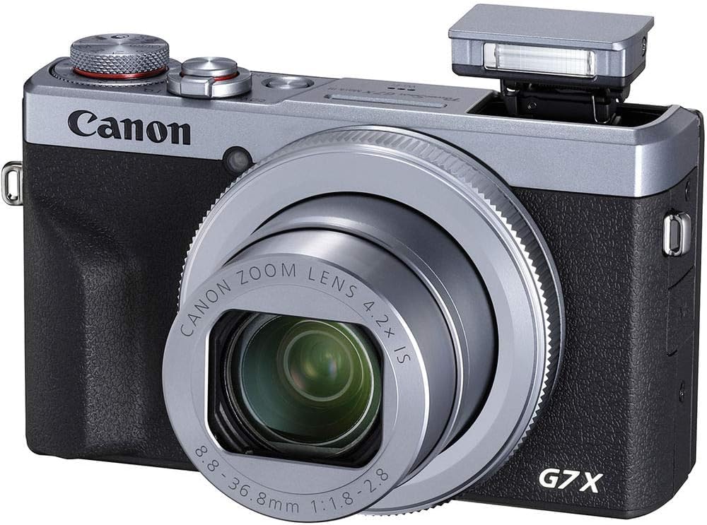 Canon PowerShot G7 X Mark III Digital Camera (Silver) - 20.1MP 4K Vlogging Camera with 4.2x Optical Zoom, WiFi & Bluetooth - Renewed with PixiBytes Accessory Bundle - Perfect for Travel, YouTube & Photography