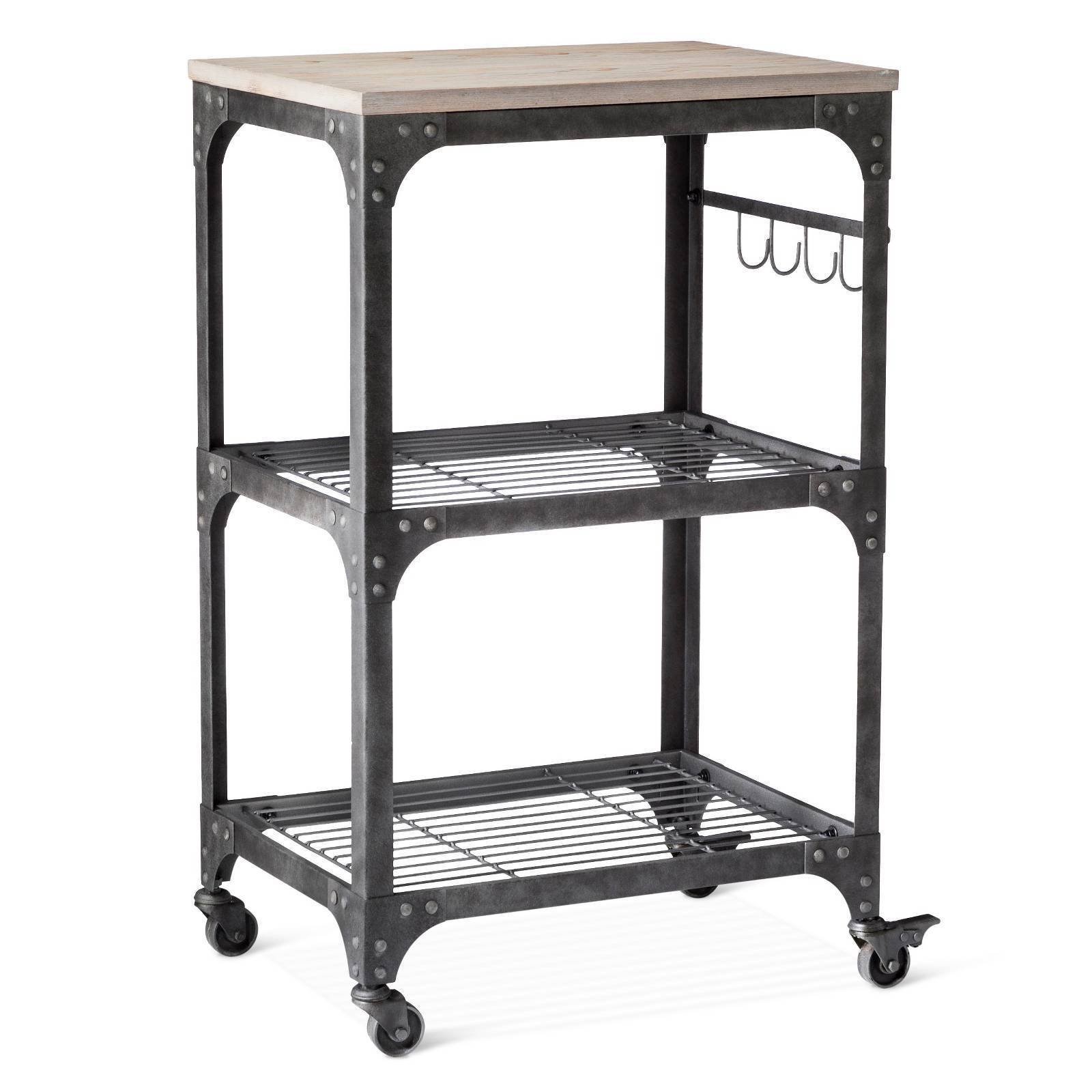 Franklin Microwave Cart with Storage - Compact Kitchen Island on Wheels for Small Spaces, Microwave Stand with Shelves & Drawers - Perfect for Apartments, Dorms & RVs