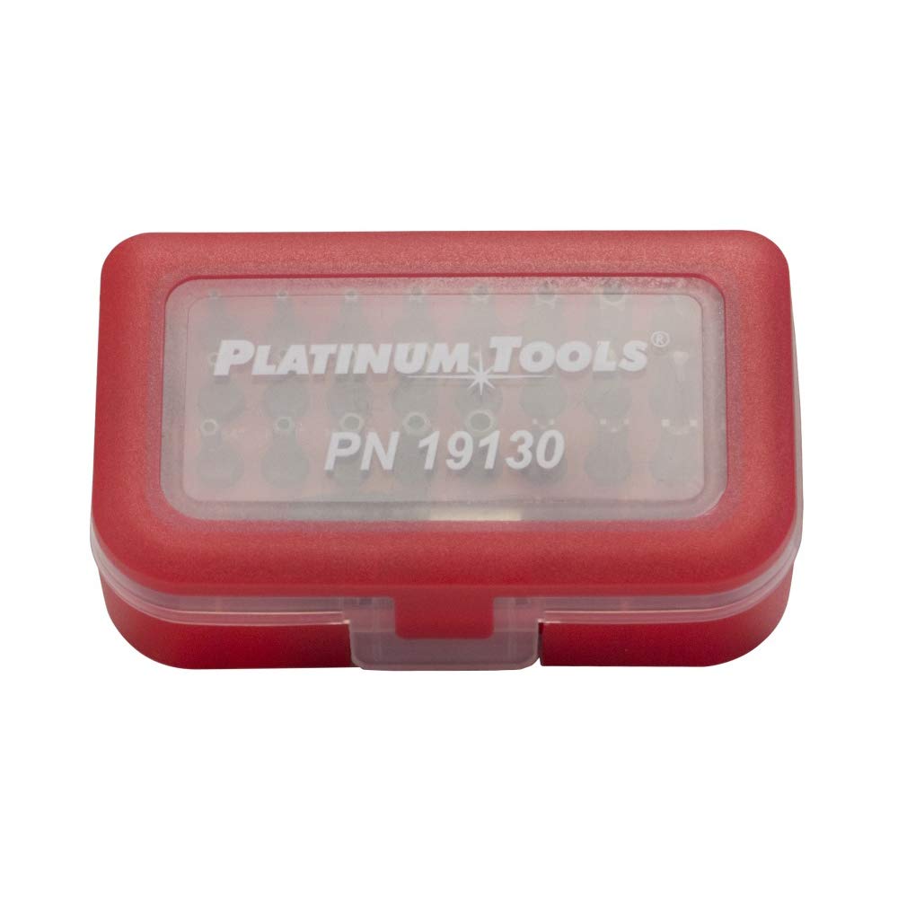 Platinum Tools 19130C 30-Piece Security Bit Set - High-Quality Screwdriver Bits for Electronics, Appliances & DIY Projects | Perfect for Repairing Phones, Laptops & Furniture