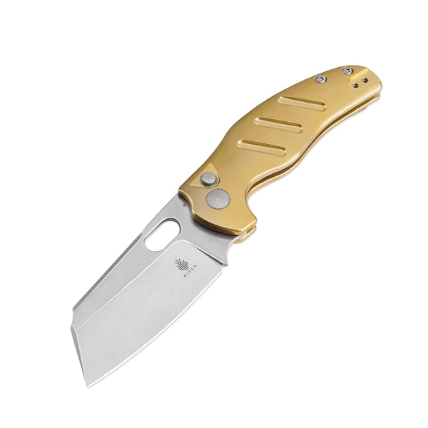 Premium C01C Button Lock Brass Knife - High-Quality EDC Pocket Knife for Outdoor, Camping, and Everyday Carry (EDC) Use